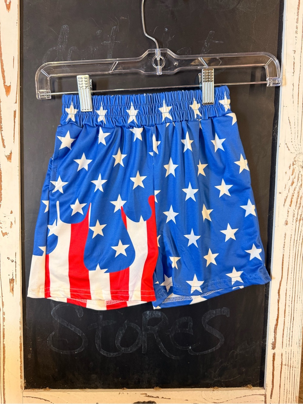 Kids' Star-Spangled Athletic Shorts - Blue / White / Red